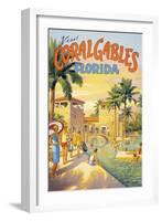 Visit Coral Gables, Florida-Kerne Erickson-Framed Art Print