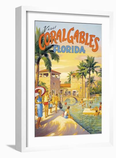 Visit Coral Gables, Florida-Kerne Erickson-Framed Art Print