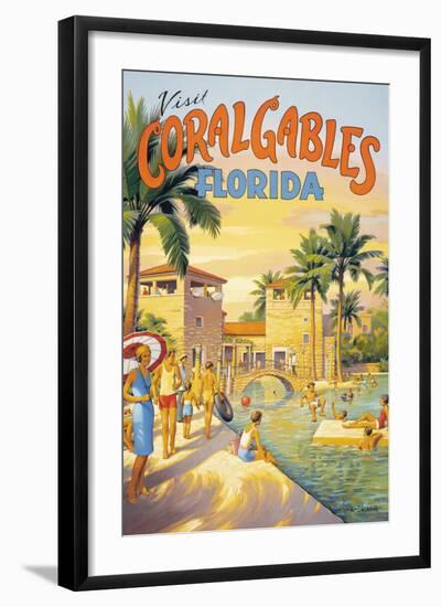 Visit Coral Gables, Florida-Kerne Erickson-Framed Art Print