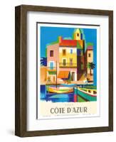 Visit Cote D'Azur - France - The French Riviera-Jacques Nathan-Garamond-Framed Art Print