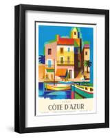 Visit Cote D'Azur - France - The French Riviera-Jacques Nathan-Garamond-Framed Art Print