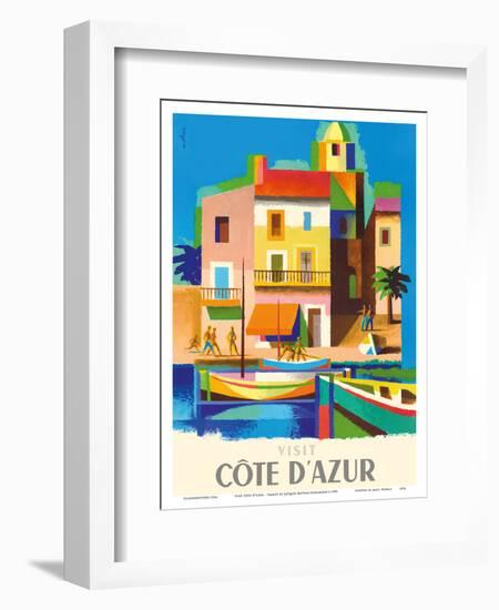 Visit Cote D'Azur - France - The French Riviera-Jacques Nathan-Garamond-Framed Art Print