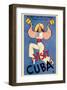 Visit Cuba-null-Framed Premium Giclee Print