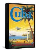 Visit Cuba-Kerne Erickson-Framed Stretched Canvas