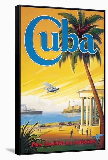 Visit Cuba-Kerne Erickson-Framed Stretched Canvas