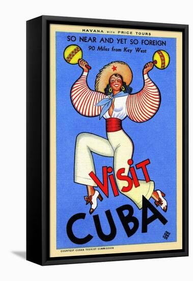 Visit Cuba-Massaguer-Framed Stretched Canvas