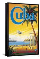 Visit Cuba-Kerne Erickson-Framed Stretched Canvas