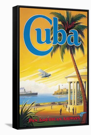 Visit Cuba-Kerne Erickson-Framed Stretched Canvas