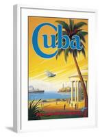 Visit Cuba-Kerne Erickson-Framed Art Print