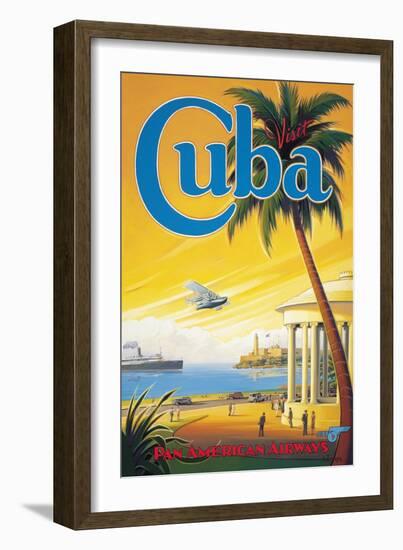 Visit Cuba-Kerne Erickson-Framed Art Print