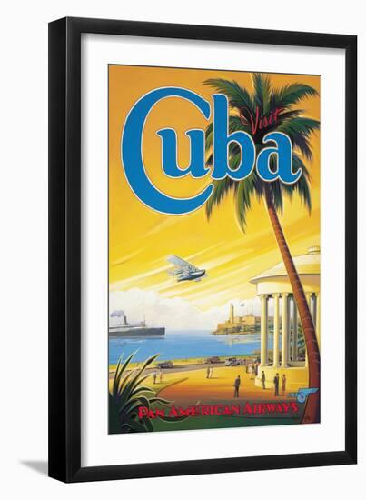 Visit Cuba-Kerne Erickson-Framed Art Print