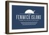 Visit Fenwick - Where the sun sets on Delaware-Lantern Press-Framed Art Print