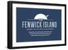 Visit Fenwick - Where the sun sets on Delaware-Lantern Press-Framed Art Print