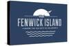 Visit Fenwick - Where the sun sets on Delaware-Lantern Press-Stretched Canvas