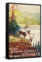 Visit Finnish Lappland-null-Framed Stretched Canvas