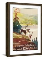 Visit Finnish Lappland-null-Framed Art Print