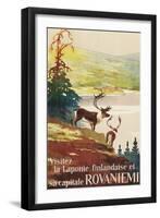Visit Finnish Lappland-null-Framed Art Print