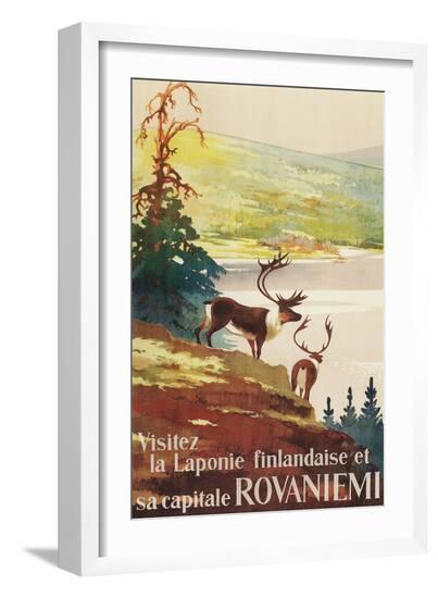 Visit Finnish Lappland--Framed Art Print