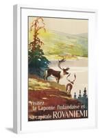 Visit Finnish Lappland-null-Framed Art Print