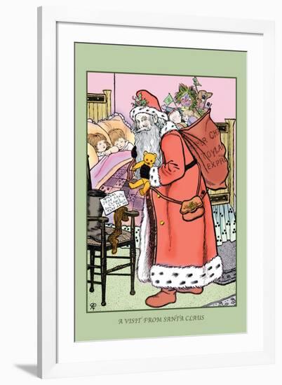 Visit from Santa Claus-Rosa C. Petherick-Framed Art Print