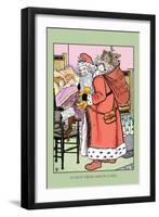 Visit from Santa Claus-Rosa C. Petherick-Framed Art Print