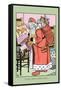 Visit from Santa Claus-Rosa C. Petherick-Framed Stretched Canvas