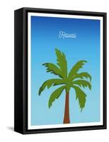 Visit Hawaii (minimalist)-The Saturday Evening Post-Framed Stretched Canvas