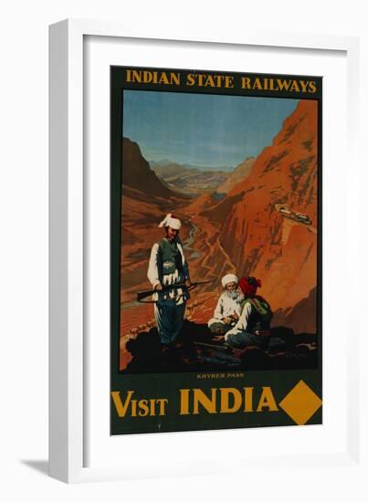 Visit India, Indian State Railways, circa 1930-William Spencer Bagdatopoulus-Framed Giclee Print