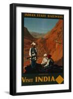 Visit India, Indian State Railways, circa 1930-William Spencer Bagdatopoulus-Framed Premium Giclee Print