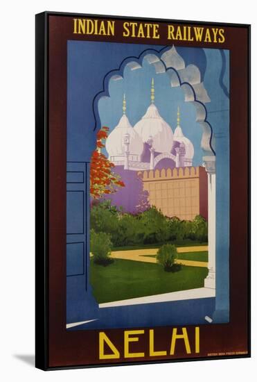 Visit India - Indian State Railways, Delhi Poster-null-Framed Stretched Canvas