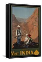 Visit India - Indian State Railways, Khyber Pass Poster-W.S Bylityllis-Framed Stretched Canvas