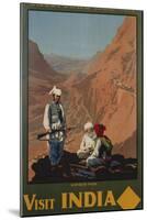 Visit India - Indian State Railways, Khyber Pass Poster-W.S Bylityllis-Mounted Giclee Print