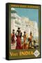 Visit India - Indian State Railways, Udaipur Poster-W.S Bylityllis-Framed Stretched Canvas