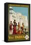 Visit India - Indian State Railways, Udaipur Poster-W.S Bylityllis-Framed Stretched Canvas