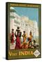 Visit India - Indian State Railways, Udaipur Poster-W.S Bylityllis-Framed Stretched Canvas