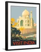 Visit India - Taj Mahal - Agra, India-William Spencer Bagdatopulos-Framed Giclee Print