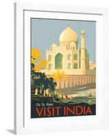 Visit India - Taj Mahal - Agra, India-William Spencer Bagdatopulos-Framed Giclee Print