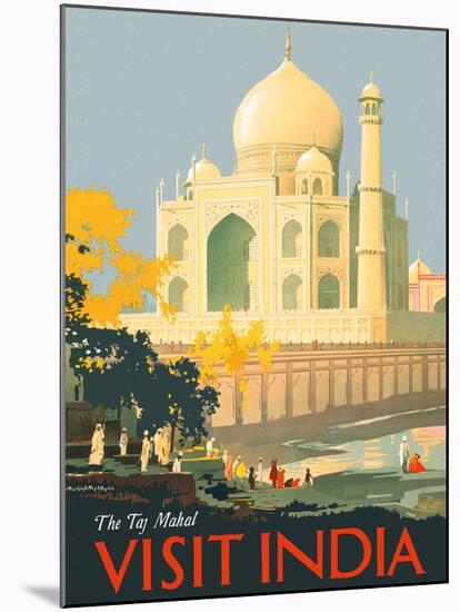 Visit India - Taj Mahal - Agra, India-William Spencer Bagdatopulos-Mounted Giclee Print