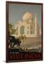 Visit India, the Taj Mahal, circa 1930-null-Framed Giclee Print