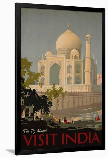 Visit India, the Taj Mahal, circa 1930-null-Framed Giclee Print