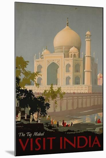 Visit India, the Taj Mahal, circa 1930-null-Mounted Giclee Print