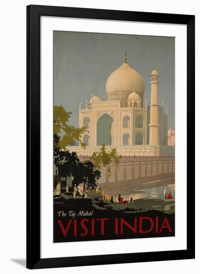 Visit India, the Taj Mahal, circa 1930-null-Framed Giclee Print