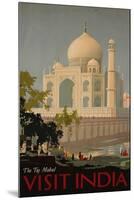 Visit India, the Taj Mahal, circa 1930-null-Mounted Premium Giclee Print