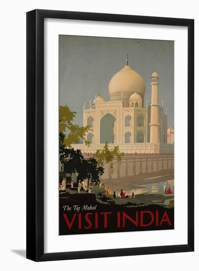 Visit India, the Taj Mahal, circa 1930-null-Framed Premium Giclee Print