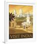 Visit India-Kem Mcnair-Framed Art Print