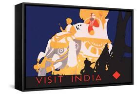 Visit India-null-Framed Stretched Canvas