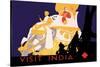 Visit India-null-Stretched Canvas