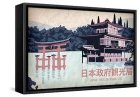 Visit Japan-null-Framed Stretched Canvas