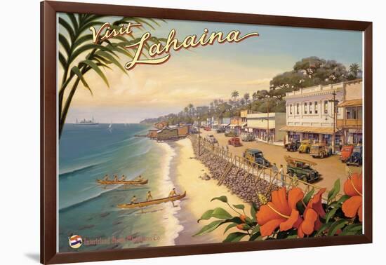 Visit Lahaina-Kerne Erickson-Framed Art Print