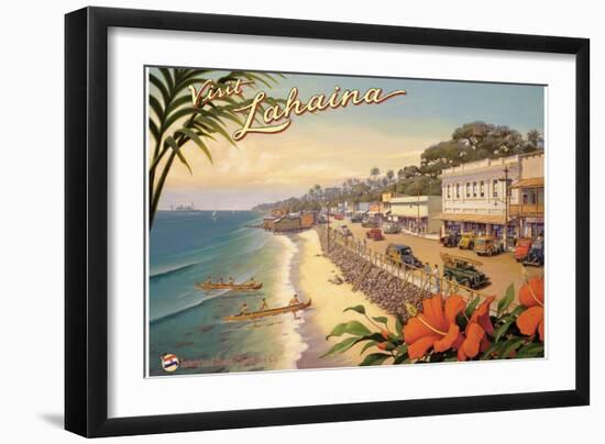 Visit Lahaina-Kerne Erickson-Framed Art Print